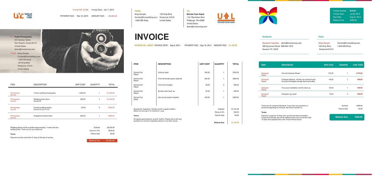 5 Ways Freelancers Can Improve The Design Of Their Invoice Templates Invoice Ninja